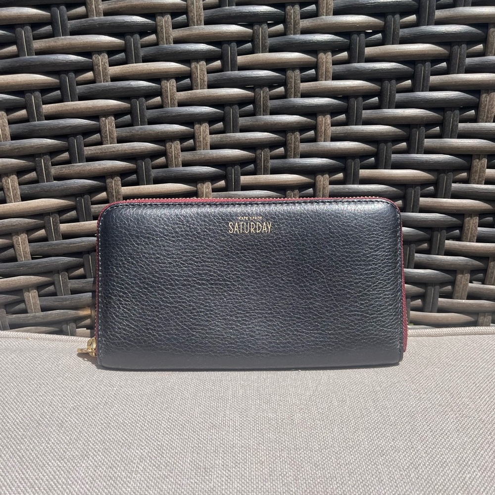 Maroon and Black Kate Spade Wallet